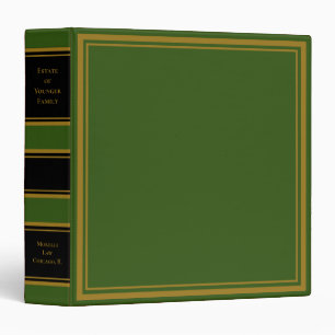 Estate Planning Portfolio - Green   Black Binder