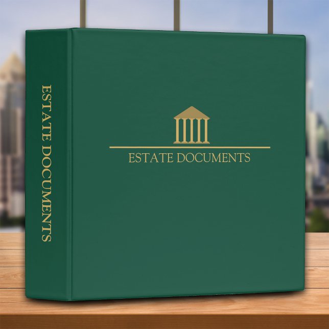 Estate Planning Portfolio - Green | Gold Binder (Creator Uploaded)
