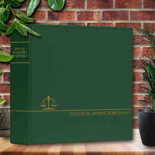 Estate Planning Portfolio - Green Gold Binder