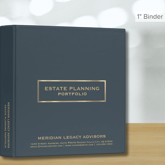 Estate Planning Portfolio Grey Gold Binder (Creator Uploaded)