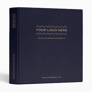 Estate Planning Portfolio Leather Blue Gold Loog Binder