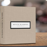 Estate Planning Portfolio Linen Print Binder<br><div class="desc">Designed for Estate Planners and Law and Legal firms. This binder is ideal for organizing your client's portfolio information.</div>