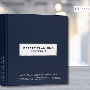 Estate Planning Portfolio Navy Blue Binder