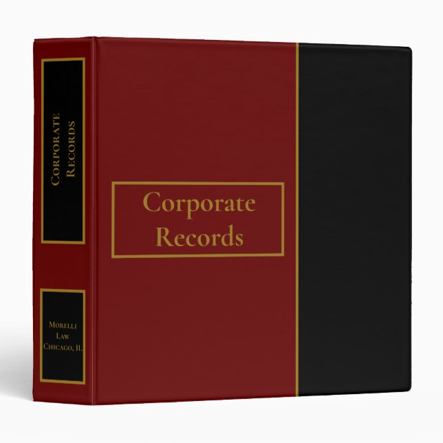Estate Planning Portfolio - Red | Black  Binder (Front/Spine)