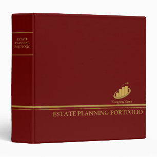 Estate Planning Portfolio - Red   Gold   Binder