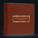 Estate Planning Portfolio Red Gold Binder<br><div class="desc">Designed for Estate Planners and Law and Legal firms. This binder is ideal for organizing your client's portfolio information.</div>