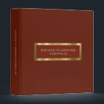 Estate Planning Portfolio Red Gold Binder<br><div class="desc">Designed for Estate Planners and Law and Legal firms. This binder is ideal for organizing your client's portfolio information.</div>