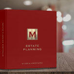 Estate Planning Portfolio Red Gold Binder<br><div class="desc">Designed for Estate Planners and Law and Legal firms. This binder is ideal for organizing your client's portfolio information.</div>