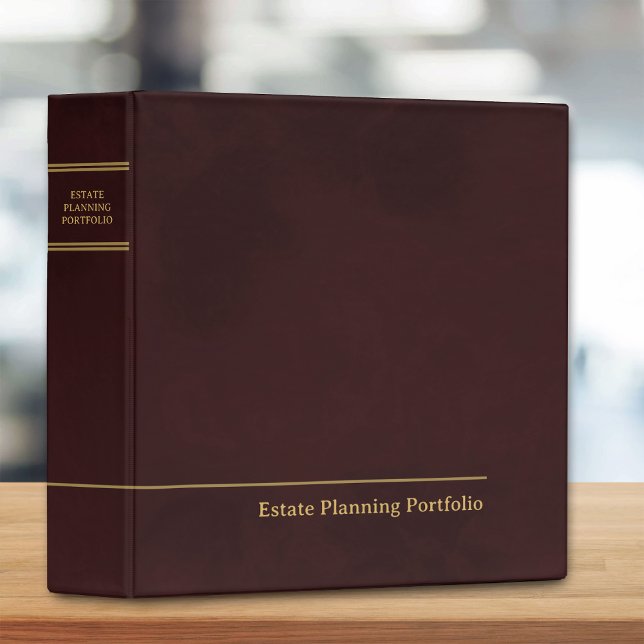Estate Planning Portfolio Red | Gold Binder (Creator Uploaded)