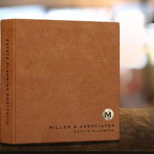 Estate Planning Portfolio Sable Faux Leather Print Binder
