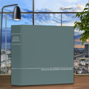 Estate Planning Portfolio - Teal White Binder