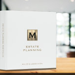 Estate Planning Portfolio White Gold Binder<br><div class="desc">Designed for Estate Planners and Law and Legal firms. This binder is ideal for organizing your client's portfolio information.</div>