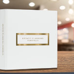 Estate Planning Portfolio White Gold Binder<br><div class="desc">Designed for Estate Planners and Law and Legal firms. This binder is ideal for organizing your client's portfolio information.</div>
