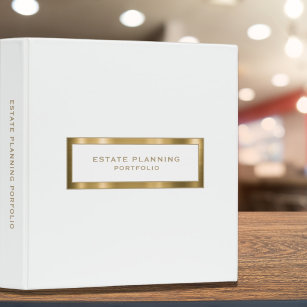  Estate Planning Portfolio White Gold Binder