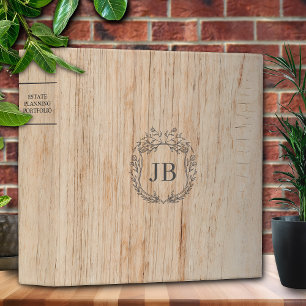 Estate Planning Portfolio - Wood Grain Binder