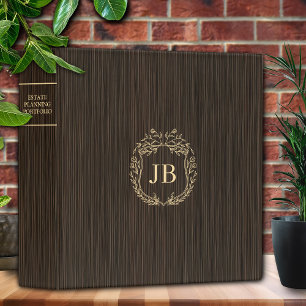 Estate Planning Portfolio - Wood Grain Binder