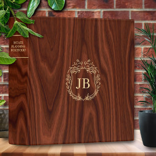 Estate Planning Portfolio - Wood Grain Binder