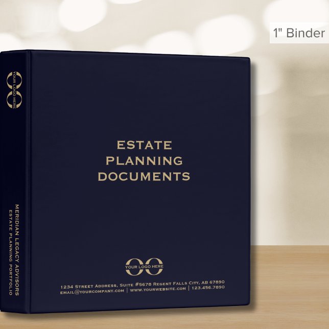 Estate Planning Timeless Binder with Template Logo (Creator Uploaded)