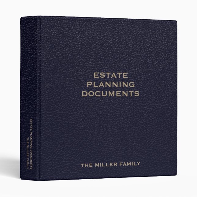 Estate Planning Trust Documents Binder (Front/Spine)