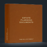 Estate Planning Trust Documents Binder<br><div class="desc">Estate Planning Trust Documents binder with stylish modern background and fully customizable text. Use for your personal estate planning or for clients if you are a financial advisor or estate planner. Keep your trust,  will,  power of attorney,  instructions,  and other documents organized and safe.</div>