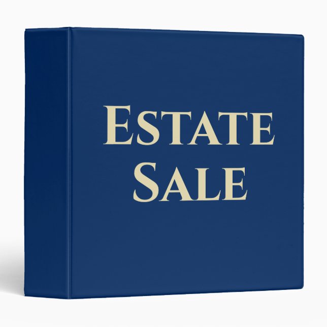 Estate Sale Support Binder (Front/Spine)