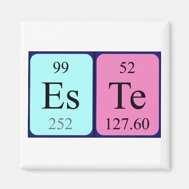 Este periodic table name magnet (Front)