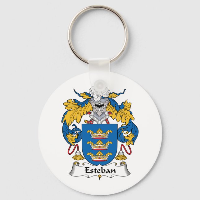 Esteban Family Crest Keychain (Front)