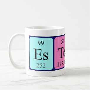 Esteban nom de table périodique mug