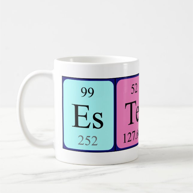 Esteban nom de table périodique mug (Gauche)