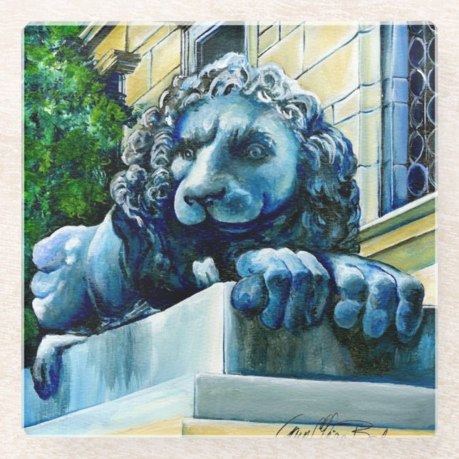 Esteemed Feline Glass Coaster (Front)