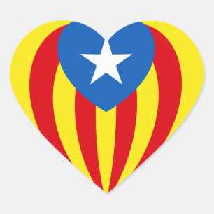 Estelada Blava Cor Heart Sticker