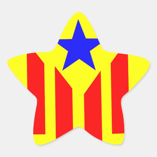 Estelada Catalana Star Sticker (Front)