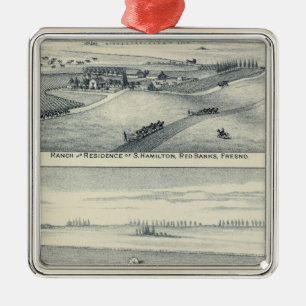 Estella Blanca Vineyard, California Metal Ornament