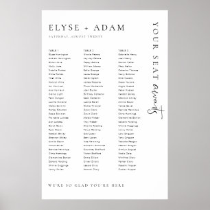 Estelle Minimal 3 Long Tables Seating Poster