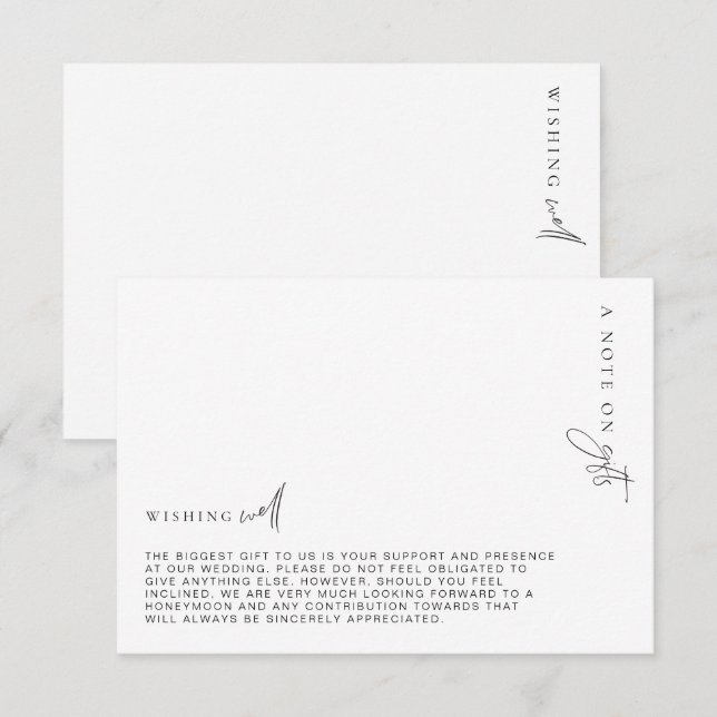 Estelle Minimaliste - Carte de puits d'attente (Devant / Derrière)