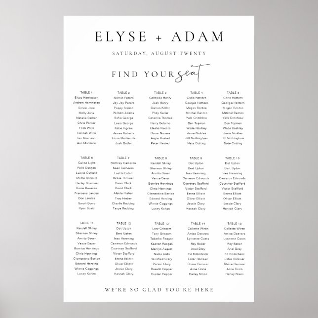Estelle Modern Minimal 15 Poster de table (Devant)