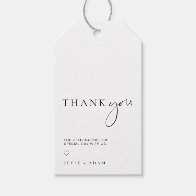 Estelle Modern Minimal Thank You Favour Tag (Front)