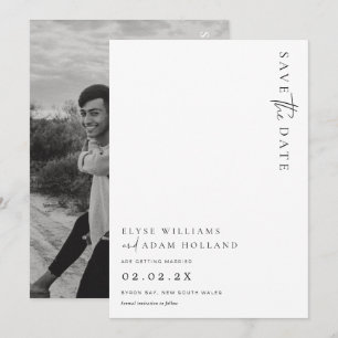 Estelle Modern Minimalist Wedding Save The Date Invitation