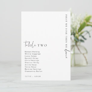 Estelle Modern Minimalist Wedding Table Number