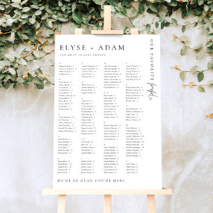 Estelle Poster minimal de siège alphabétique moder