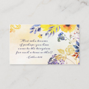Ester 4:14 Come to the Kingdom for such a Time Business Card