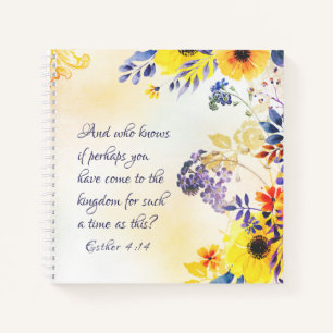Ester 4:14 Come to the Kingdom for such a Time Notebook