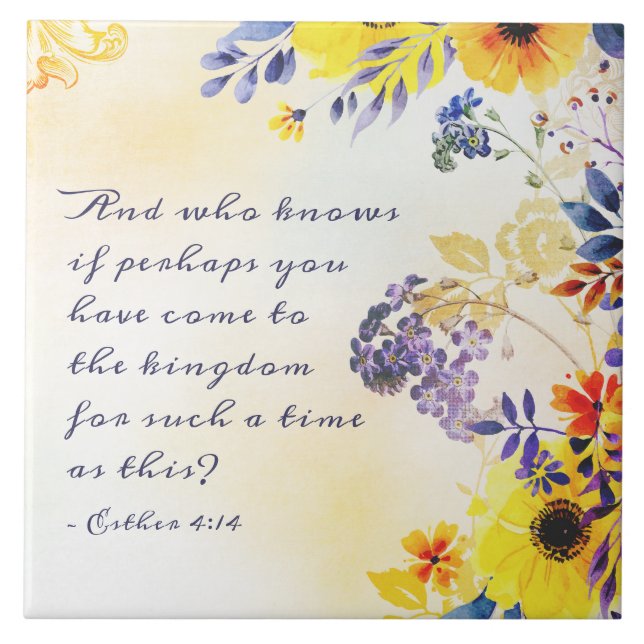 Ester 4:14 Come to the Kingdom for such a Time Tile (Front)