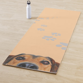 Esterilla yoga con diseño de perro marrón mat