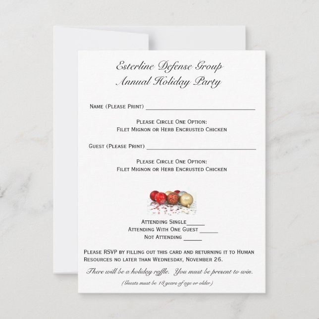 Esterline RSVP Invitation (Front)