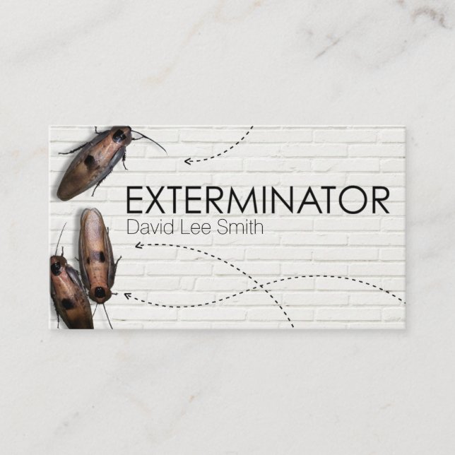 Esterminator pest control business card (Front)