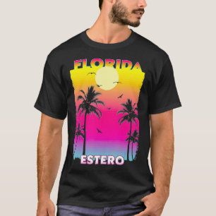Estero Florida Fl summer vintage Sunset  T-Shirt