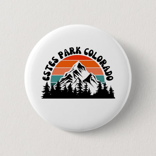 Estes Park 2 Inch Round Button (Front)