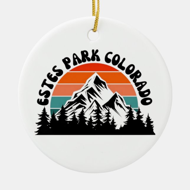 Estes Park Ceramic Ornament (Front)