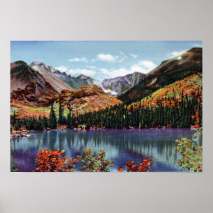 Estes Park Colorado Bear Lake and Long's Peak Poster